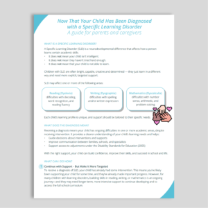 Parent Resource - Next Steps After Diagnosis